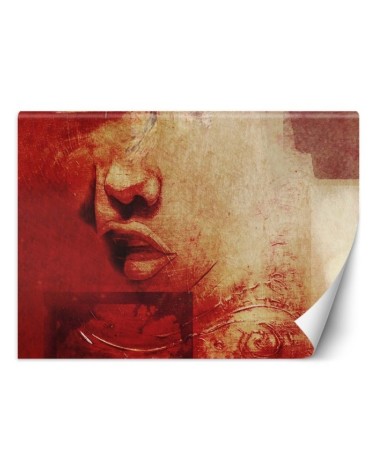 Modern wall mural - Delicate female lips abstract | FEEBY