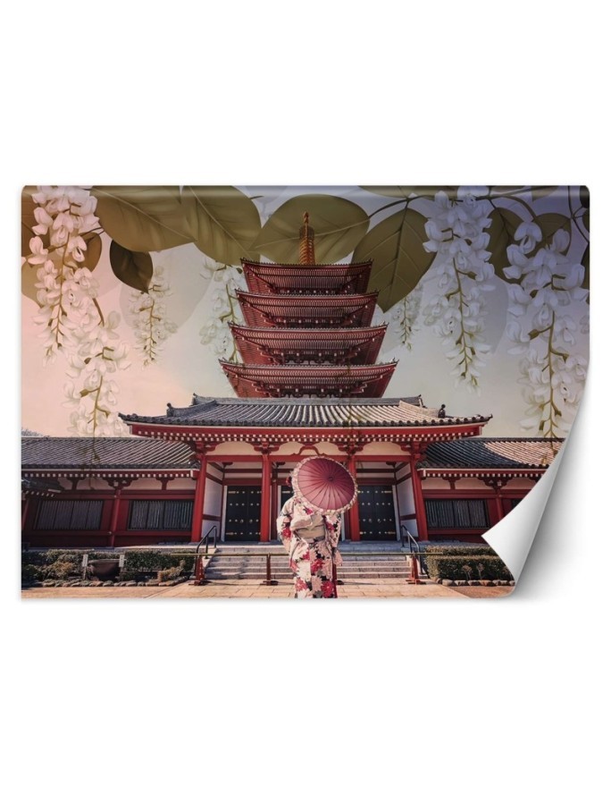 Inspirujące fototapety - Gejsza i świątynia Senso Ji w Tokio | FEEBY
