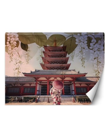 Inspirujące fototapety - Gejsza i świątynia Senso Ji w Tokio | FEEBY