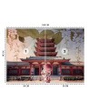 Inspirujące fototapety - Gejsza i świątynia Senso Ji w Tokio | FEEBY