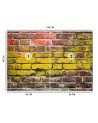 Fototapety tekstury - Stary kolorowy mur z cegieł | FEEBY