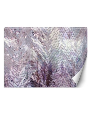 Inspirational wall murals - Sequins Pink Silver | FEEBY