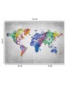 Fototapeta na ścianę - Kolorowa mapa świata w akwareli | FEEBY