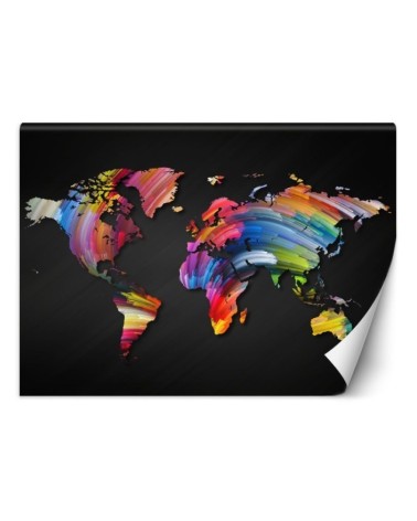 Wallpaper - World map in pastel colours | FEEBY