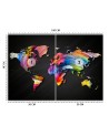 Fototapeta na ścianę - Mapa świata w pastelowych kolorach | FEEBY