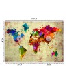 Fototapeta na ścianę - Mapa świata akwarela | FEEBY