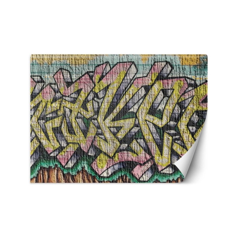 Nowoczesne fototapety - Kolorowe graffiti na betonie | FEEBY