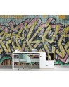 Nowoczesne fototapety - Kolorowe graffiti na betonie | FEEBY