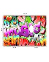 Nowoczesne fototapety - Kolorowe graffiti napisy | FEEBY