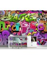 Fototapeta - Graffiti art w neonowych kolorach street art | FEEBY