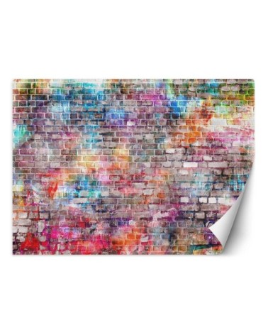 Texture wall murals - Coloured bricks | FEEBY