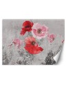 Unikalne fototapety - Czerwone maki akwarela | FEEBY
