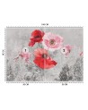 Unikalne fototapety - Czerwone maki akwarela | FEEBY