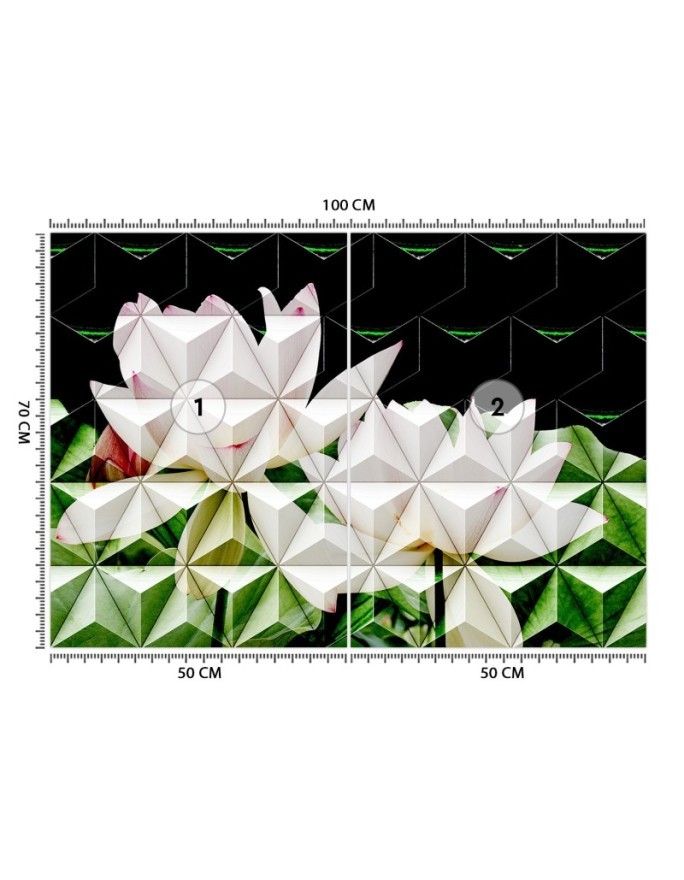 Nowoczesne fototapety - Kwiat lotosu geometryczny | FEEBY
