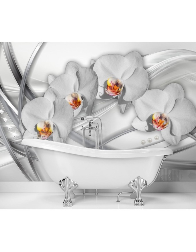 Nowoczesna fototapeta na ścianę - Abstrakcja orchidea | FEEBY
