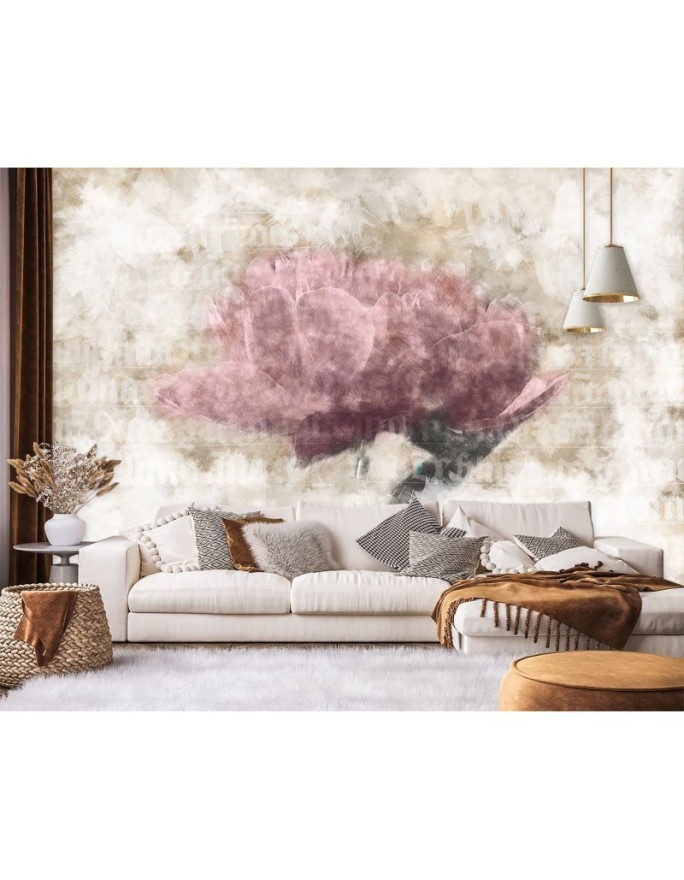 Piękne fototapety - Abstrakcyjne kwiaty w pastelach | FEEBY