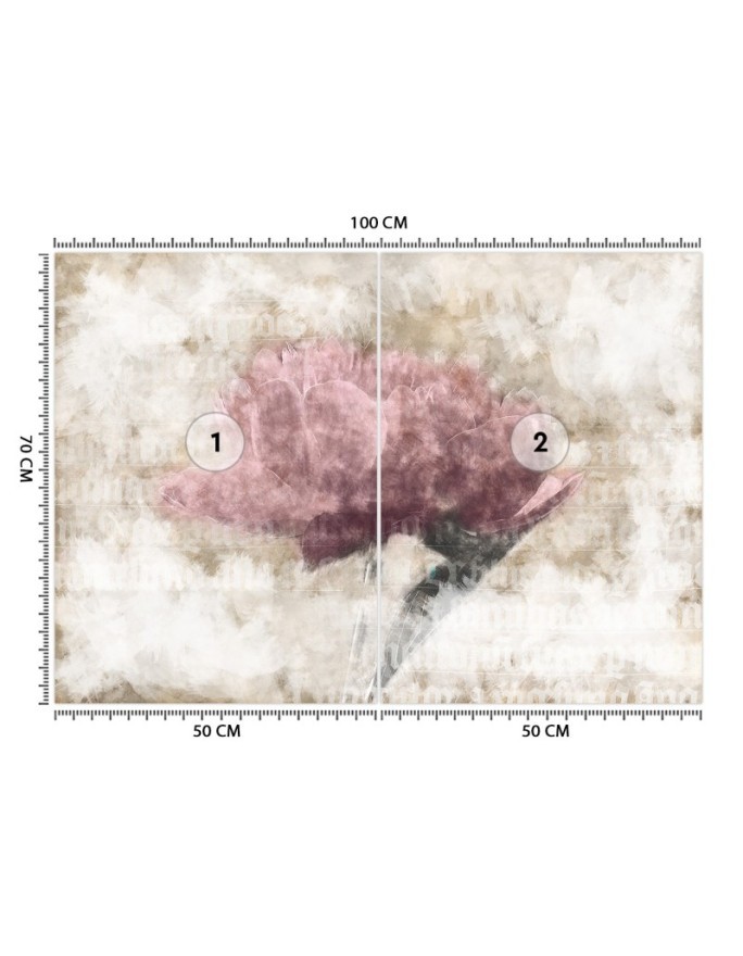 Piękne fototapety - Abstrakcyjne kwiaty w pastelach | FEEBY