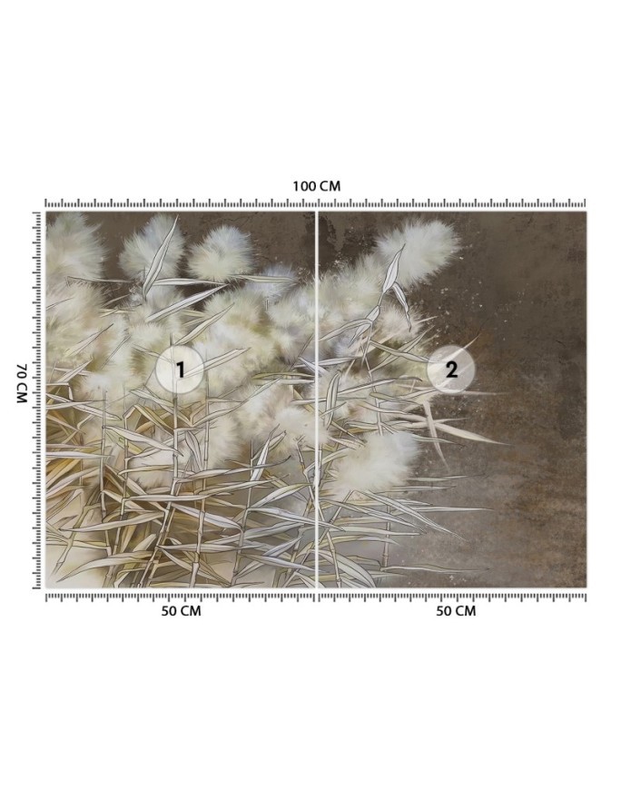 Unikalne fototapety - Trawa pampasowa boho | FEEBY
