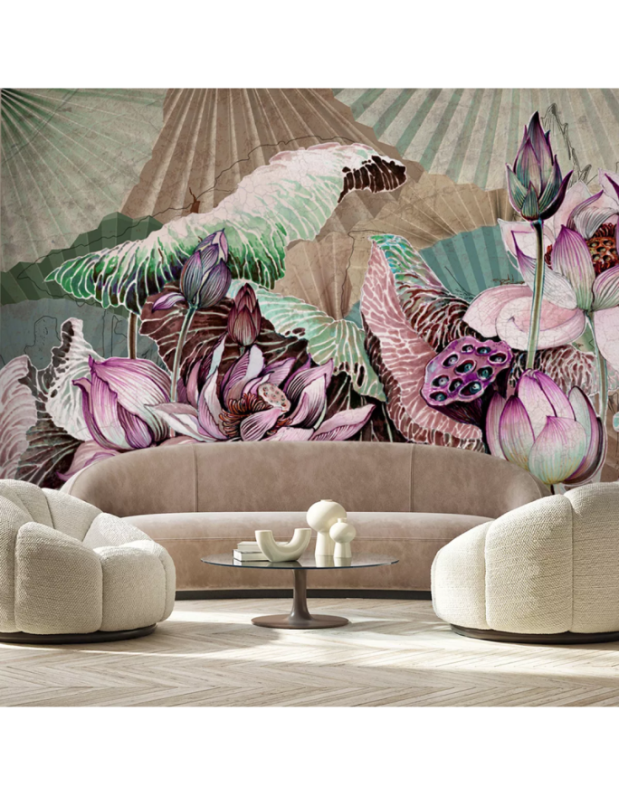 Designerskie fototapety - Kwiaty lotosu | FEEBY