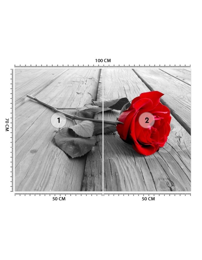 Fototapeta na ścianę - Czerwona róża na pomoście | FEEBY
