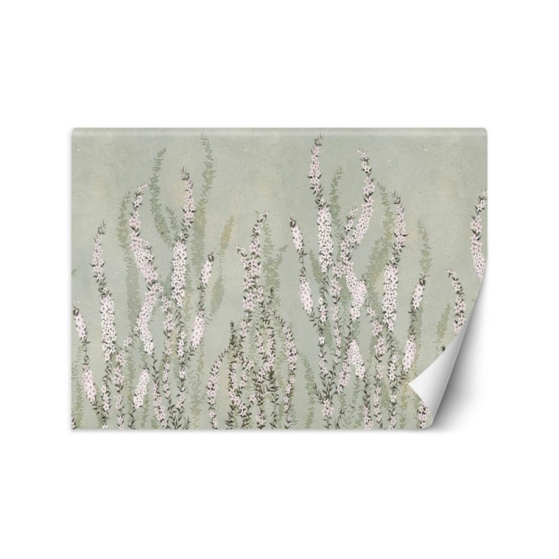 Modern Wallpapers - Flowers on a boho wall background | FEEBY