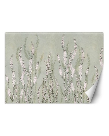 Modern Wallpapers - Flowers on a boho wall background | FEEBY