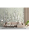 Modern Wallpapers - Flowers on a boho wall background | FEEBY