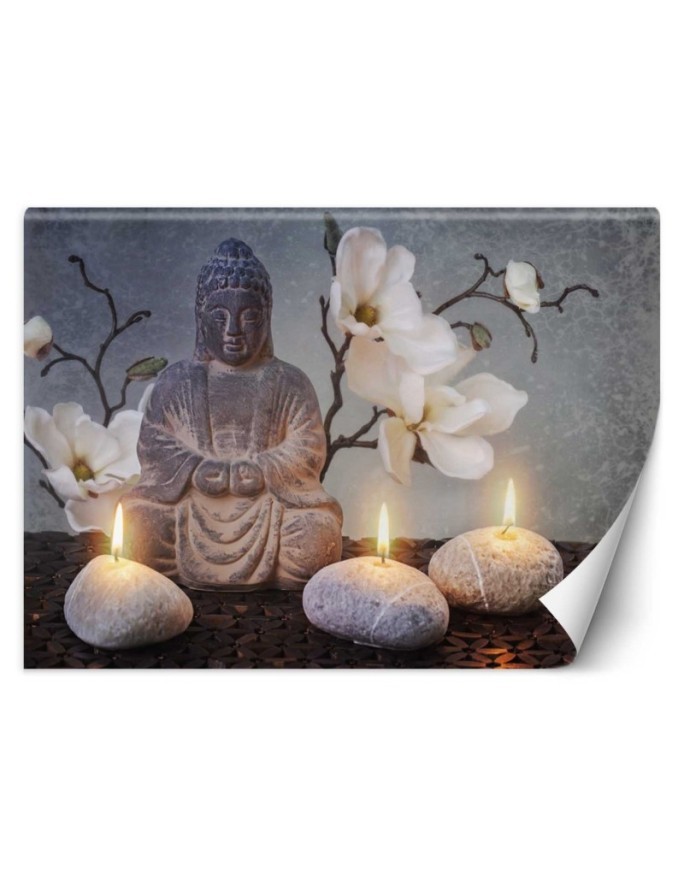 Stylowe fototapety na scianę - Budda i świece | FEEBY