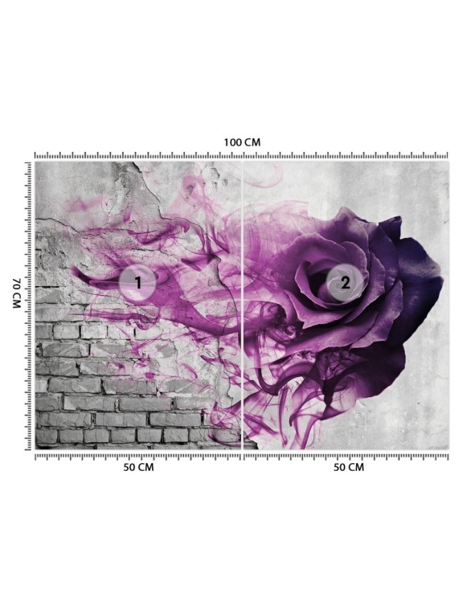 Nowoczesne fototapety - Fioletowa róża dym | FEEBY