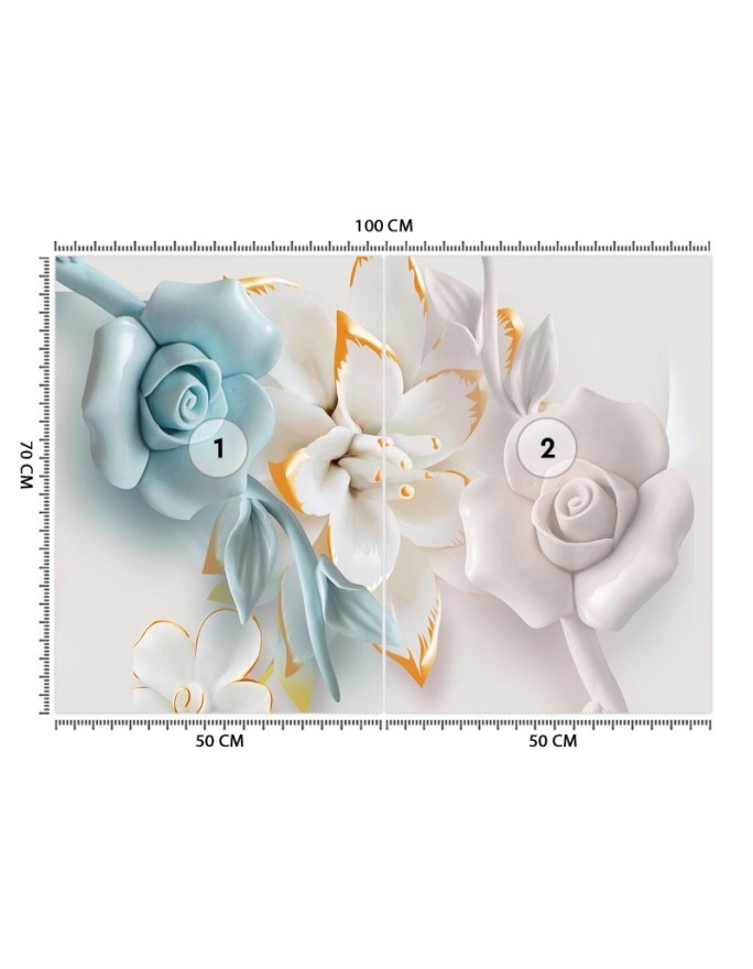 Fototapety 3D na ścianę - Kwiaty abstrakcja 3D | FEEBY