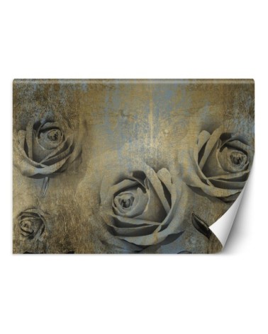 Stylish wall murals - Golden roses flowers | FEEBY