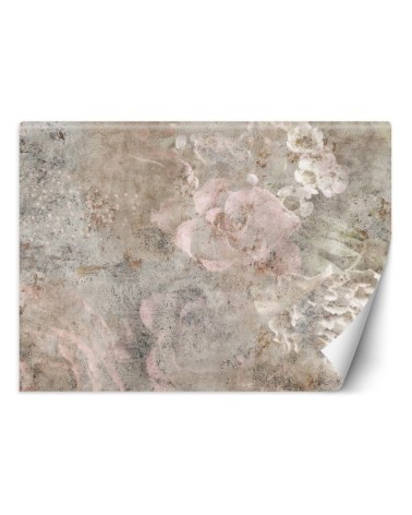 Original wall murals - Concrete boho rose flower | FEEBY