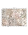 Oryginalne fototapety na ścianę - Beton kwiat róży boho | FEEBY