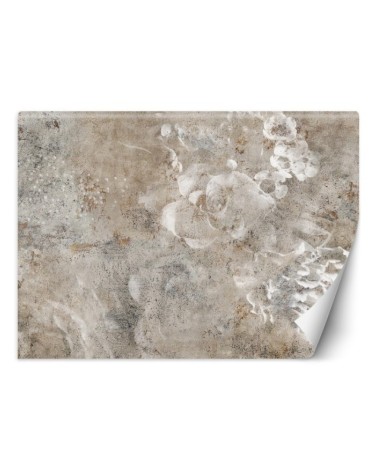 Unikalne fototapety na ścianę - Beton kwiat róży boho | FEEBY