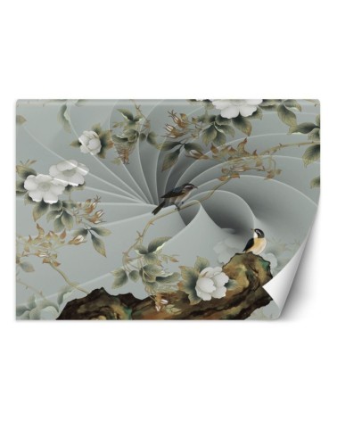 Exclusive wall murals - Bird on a branch 3D | FEEBY