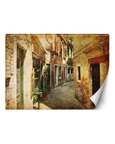 Stylish wall mural - Street between buildings in Tuscany | FEEBY