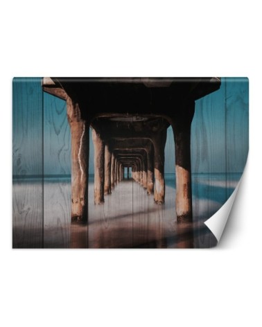 Oryginalne fototapety - Tunel drewniany pod molo | FEEBY