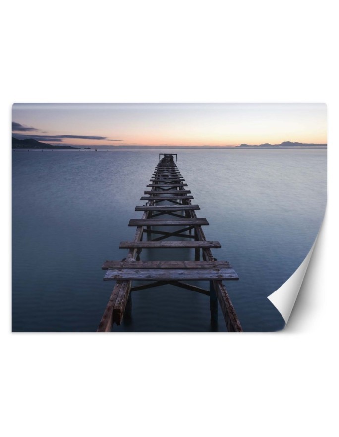 Inspirujące fototapety na ścianę - Jezioro z pomostem | FEEBY