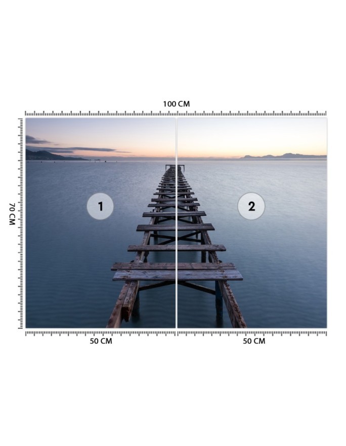 Inspirujące fototapety na ścianę - Jezioro z pomostem | FEEBY