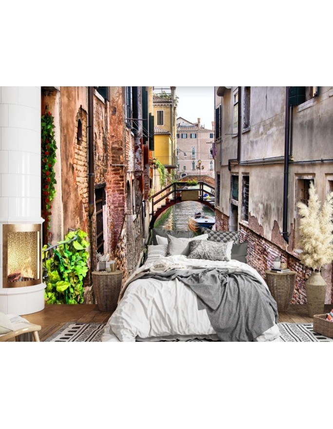 Stylish wall murals - Venice gondola bridge | FEEBY