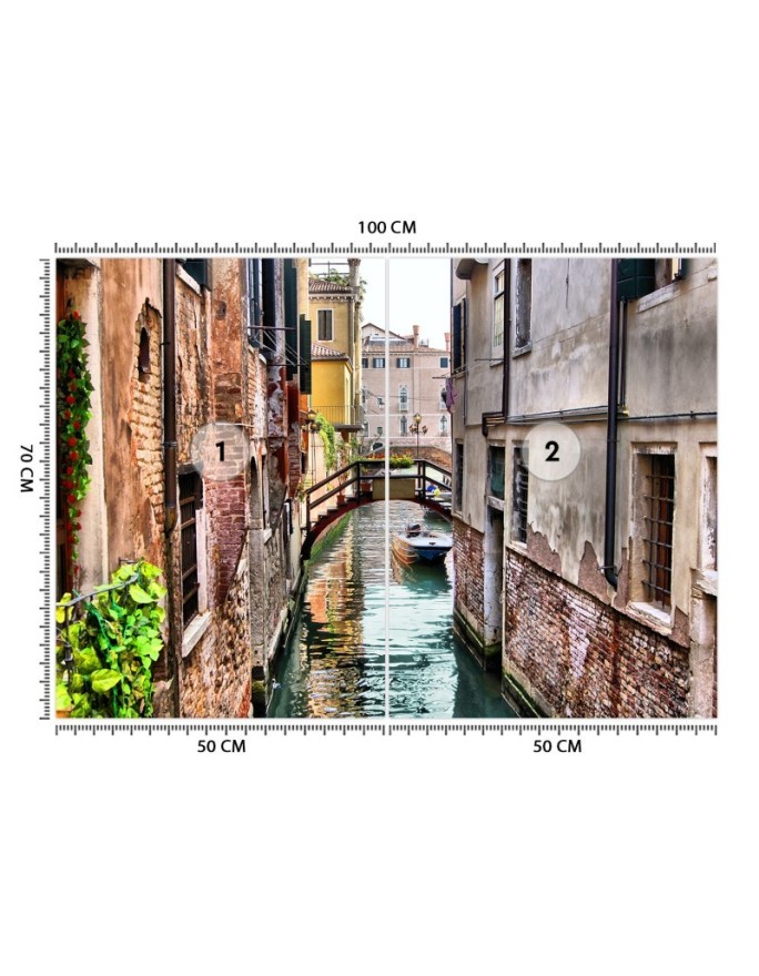 Stylowe fototapety na ścianę - Wenecja most gondola | FEEBY
