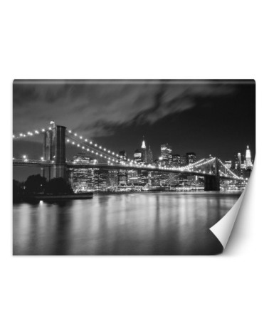 Photo Wallpaper - Brooklyn Bridge at night New York | FEEBY