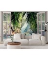 Most fashionable Wallpapers - Window view tropical beach palm trees | FEEBY