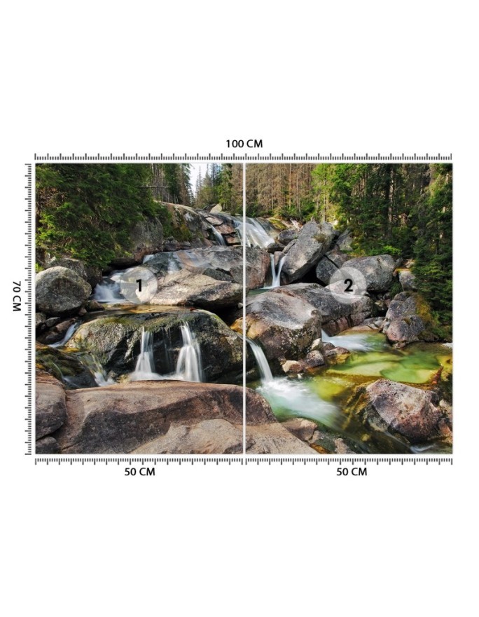 Piękne fototapety na ścianę - Górski potok natura | FEEBY