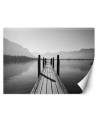Stylowe fototapety - Jezioro góry we mgle krajobraz | FEEBY