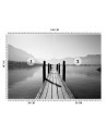 Stylowe fototapety - Jezioro góry we mgle krajobraz | FEEBY