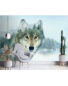 Wyjątkowe fototapety na ścianę - Wilk jezioro | FEEBY