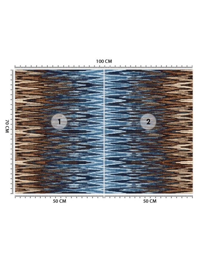 Nowoczesne fototapety - Abstrakcja niebiesko brązowa | FEEBY