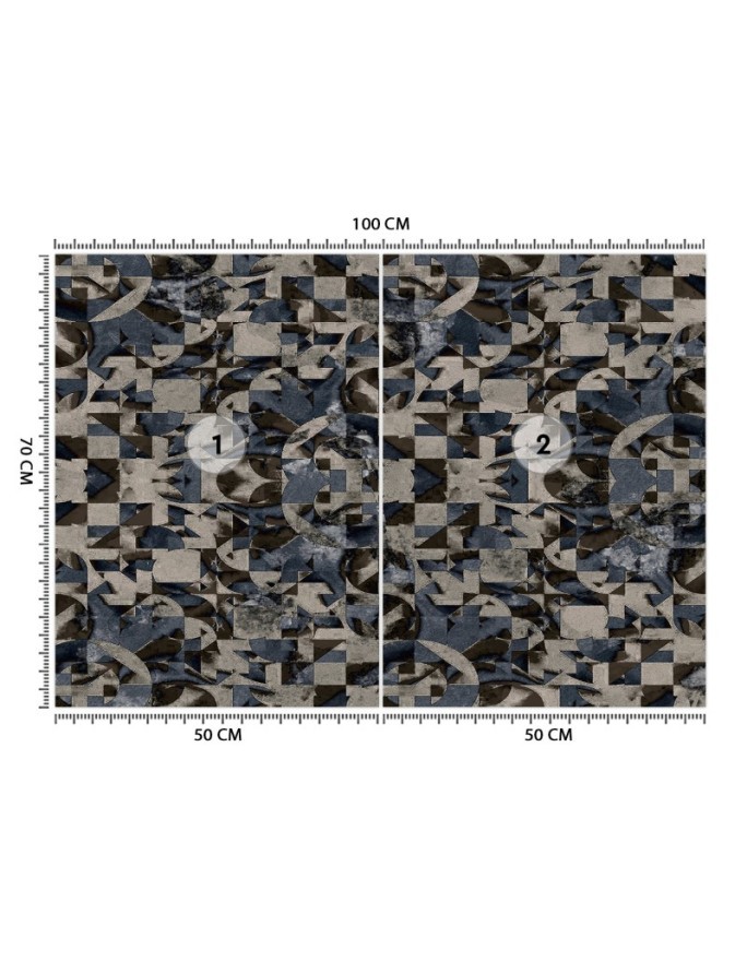Fototapety na ścianę - Szaro brązowa fantazja geometryczna | FEEBY