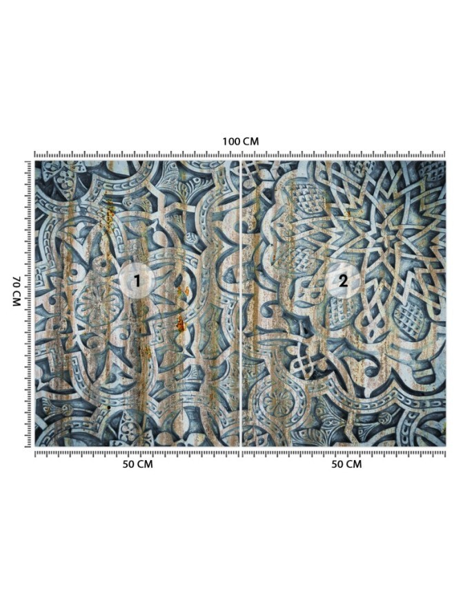 Stylowe fototapety na ścianę - Mandala Kształty Błękit | FEEBY